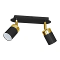 Lampa sufitowa - JOKER czarny/złoty 2xGU10 - MLP6124