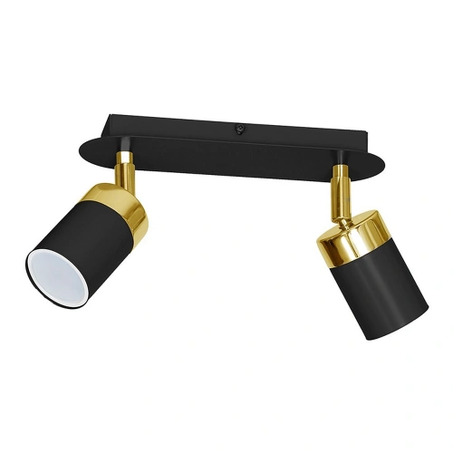 Lampa sufitowa - JOKER czarny/złoty 2xGU10 - MLP6124