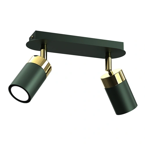 Lampa sufitowa - JOKER zielony/złoty 2xGU10 - MLP7718