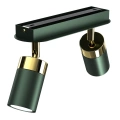 Lampa sufitowa - JOKER zielony/złoty 2xGU10 - MLP7718