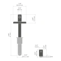 Zawiesie do profili LED "FI-8-ZM-1" - wymiary