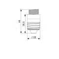 Adapter przejściówka żarówki E27 na G9 - Rysunek techniczny
