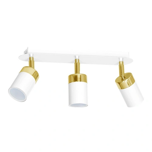 Lampa sufitowa - JOKER biały/złoty 3xGU10 - MLP6130