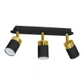 Lampa sufitowa - JOKER czarny/złoty 3xGU10 - MLP6125