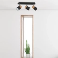 Lampa sufitowa - JOKER czarny/drewno 3xGU10 - MLP6304 - realizacja