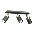 Lampa sufitowa - JOKER zielony/złoty 3xGU10 - MLP7719