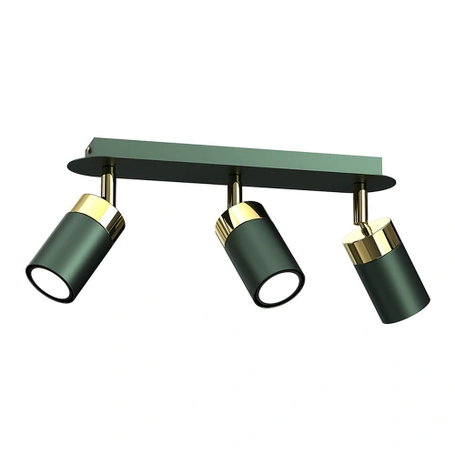 Lampa sufitowa - JOKER zielony/złoty 3xGU10 - MLP7719