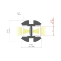 Profil aluminiowy LED PIKO-DUO - wymiary