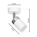 Lampa ścienna - JOKER biały/chrom 1xGU10 - MLP898 - wymiary