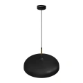 Lampa wisząca - LINCOLN czarny/złoty 1xE27 45cm - MLP7898