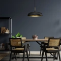 Lampa wisząca - LINCOLN czarny/złoty 1xE27 45cm - MLP7898 - realizacja