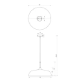 Lampa wisząca - LINCOLN czarny/złoty 1xE27 45cm - MLP7898 - wymiary