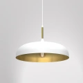 Lampa wisząca - LINCOLN biały/złoty 1xE27 45cm - MLP7899