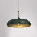 Lampa wisząca - LINCOLN zielony/złoty 1xE27 45cm - MLP7900