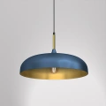 Lampa wisząca - LINCOLN granatowy/złoty 1xE27 45cm - MLP7901