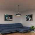 Lampa wisząca - LINCOLN granatowy/złoty 1xE27 45cm - MLP7901 - realizacja