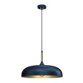 Lampa wisząca - LINCOLN granatowy/złoty 1xE27 45cm - MLP7901