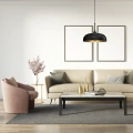 Lampa wisząca - LINCOLN czarny/złoty 1xE27 35cm - MLP8030 - realizacja