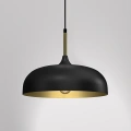 Lampa wisząca - LINCOLN czarny/złoty 1xE27 35cm - MLP8030