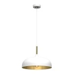 Lampa wisząca - LINCOLN biały/złoty 1xE27 35cm - MLP8031