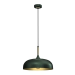 Lampa wisząca - LINCOLN zielony/złoty 1xE27 35cm - MLP8032