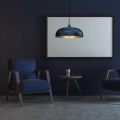 Lampa wisząca - LINCOLN granatowy/złoty 1xE27 35cm - MLP8033 - realizacja
