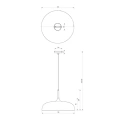 Lampa wisząca - LINCOLN granatowy/złoty 1xE27 35cm - MLP8033 - wymiary