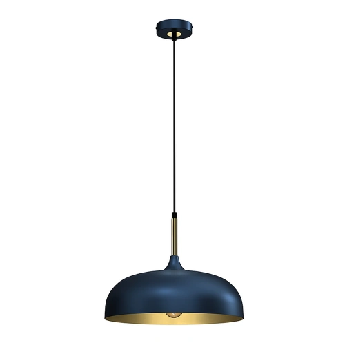 Lampa wisząca - LINCOLN granatowy/złoty 1xE27 35cm - MLP8033