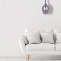 Lampa wisząca - LUGANO SMOKED czarny/chrom 1xE14 - ML8813 - realizacja