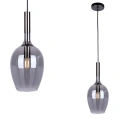 Lampa wisząca - LUGANO SMOKED czarny/chrom 1xE14 - ML8813