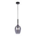 Lampa wisząca - LUGANO SMOKED czarny/chrom 1xE14 - ML8813