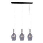 Lampa wisząca - LUGANO SMOKED czarny/chrom 3xE14 -  ML8814