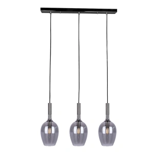 Lampa wisząca - LUGANO SMOKED czarny/chrom 3xE14 -  ML8814