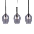 Lampa wisząca - LUGANO SMOKED czarny/chrom 3xE14 - ML8814