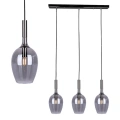 Lampa wisząca - LUGANO SMOKED czarny/chrom 3xE14 - ML8814