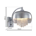 Lampa ścienna - LUNA chrom 1xE14 - ML3803 - wymiary