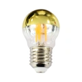 Żarówka dekoracyjna LED E27 G45 4W biała ciepła 2700K Filament - Half Gold - EKZF8011