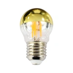 Żarówka dekoracyjna  LED E27 G45 4W biała ciepła 2700K  Filament - Half Gold - EKZF8011