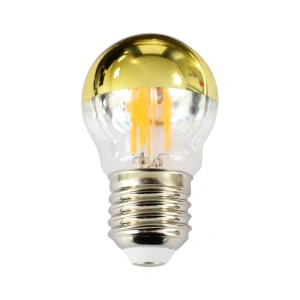 Żarówka dekoracyjna  LED E27 G45 4W biała ciepła 2700K  Filament - Half Gold - EKZF8011