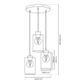 Lampa wisząca - MADERA biały 3xE27 - MLP8556 - wymiary