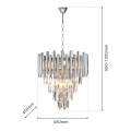 Lampa wisząca - MADISON chrom 9xE14 - ML5991 - wymiary
