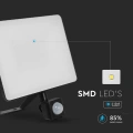 Naświetlacz LED FLUXI z czujnikiem ruchu PIR - 10W 120lm/W czarny - VT-4909-FC