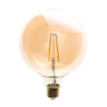 Żarówka dekoracyjna LED E27 G125 6W biała ciepła 2700K Filament - Amber - EKZF8016