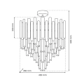 Lampa sufitowa - MADISON chrom 9xE14 - ML8805 - wymiary