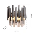 Lampa ścienna - MADISON chrom 2xE14 - ML6936 - wymiary