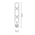 Żarówka dekoracyjna LED E27 T30 4W biała ciepła 2700K Filament - Amber - EKZF8018 - wymiary
