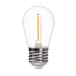 Żarówka dekoracyjna  LED E27 ST45 1W biała ciepła 2700K - Filament - Plastik - EKZF9139