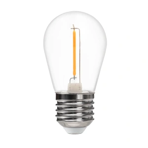 Żarówka dekoracyjna  LED E27 ST45 1W biała ciepła 2700K - Filament - Plastik - EKZF9139
