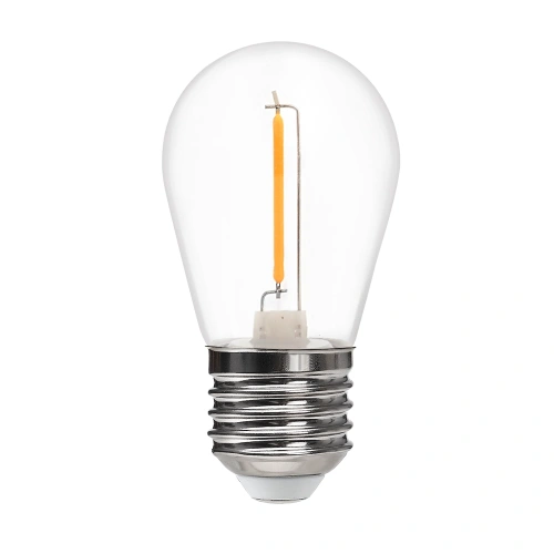 Żarówka dekoracyjna LED E27 ST45 1W biała ciepła 2700K - Filament - Plastik - EKZF9139