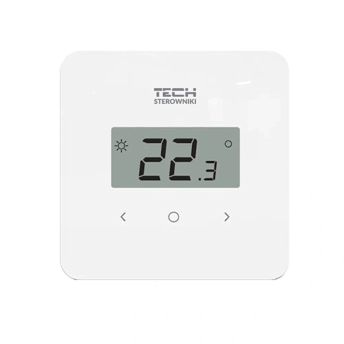 Regulator pokojowy z pomiarem wilgotności - bezprzewodowy 868MHz - R-8b PLUS - biały - Sinum